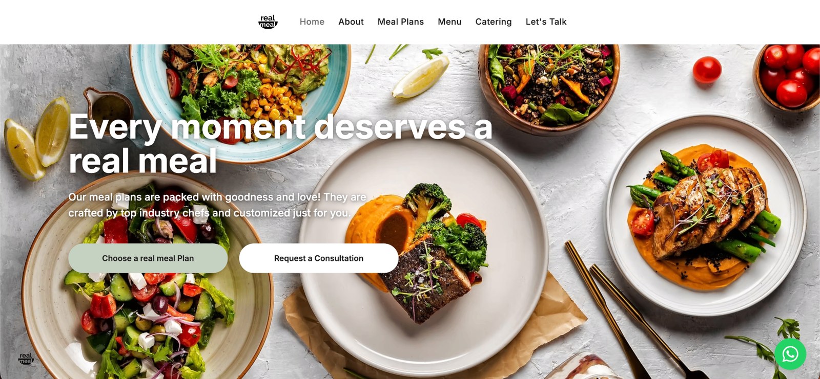 Real Meal website preview